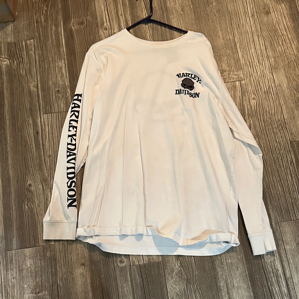 Harley-Davidson Cream Long Sleeve Men's Tee